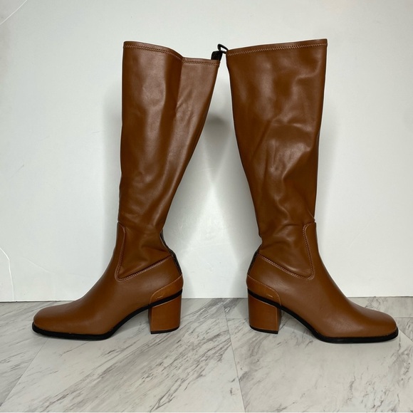 Sarto Franco Sarto Figaro Brown Square Toe Tall Boot 7 1/2 M - Picture 7 of 16